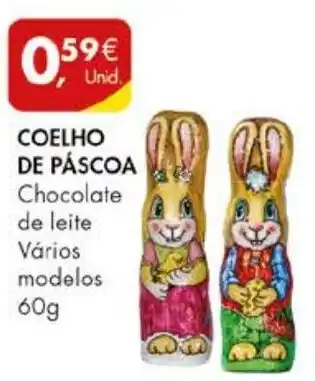 Pingo Doce COELHO DE PÁSCOA Chocolate de leite Vários modelos 60g promoção