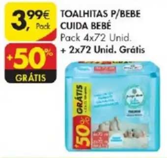 Pingo Doce Toalhitas P/Bebé Cuida Bebé 4x72 Unid promoção