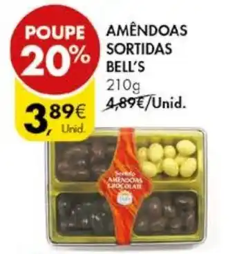 Pingo Doce AMÊNDOAS SORTIDAS BELL'S 210G promoção