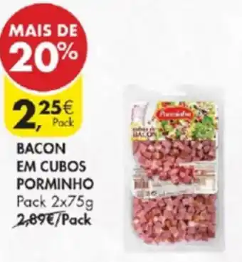 Pingo Doce Bacon em Cubos Prominho 2x75g promoção