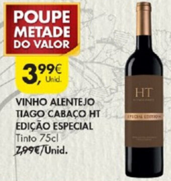 Pingo Doce Vinho Alentejo Tiago Cabaço HT Edição Especial 75cl promoção