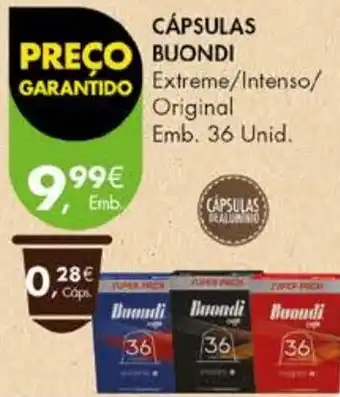 Pingo Doce CÁPSULAS BUONDI Emb 36 unid promoção