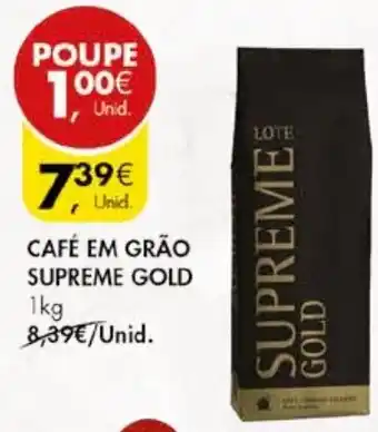 Pingo Doce CAFÉ EM GRÃO SUPREME GOLD 1kg promoção