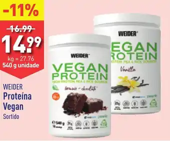 ALDI WEIDER Proteína Vegan Sortido 540g promoção