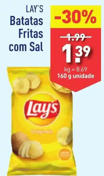 ALDI LAY'S Batatas Fritas com Sal 160g promoção