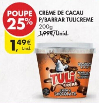 Creme de Cacau P/Barrar Tulicreme 200g
