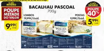Bacalhau Pascual Postas 700g