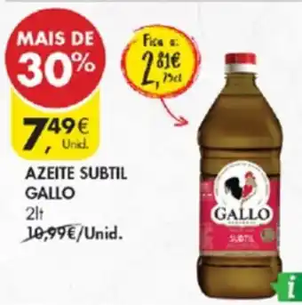 Pingo Doce Azeite Subtil Gallo 2lt promoção