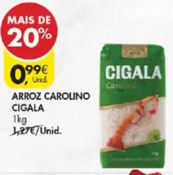 Pingo Doce Arroz Carolina Cigala 1kg promoção