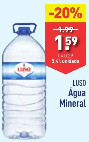 ALDI Luso Água Mineral 5.4L unidade promoção