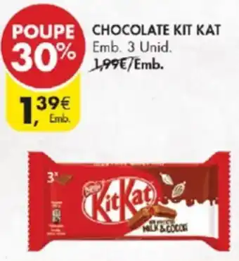 Pingo Doce Chocolate Kit Kat 3 Unid promoção