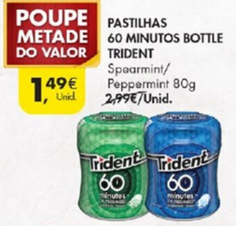 Pastilhas 60 Minutos Bottle Trident 80g