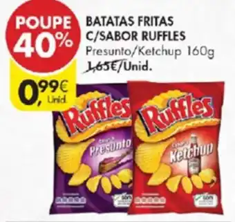 Pingo Doce Batatas Fritas C/Sabor Ruffles 160g promoção