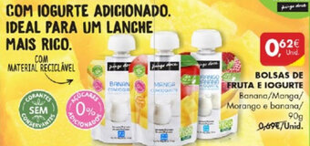 Pingo Doce Bolsas de Fruta e Iogurte 90g promoção
