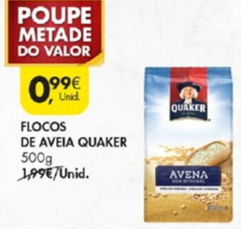 Pingo Doce Flocos de Aveia Quaker 500g promoção