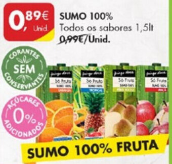 Pingo Doce Sumo 100% 1,5lt promoção