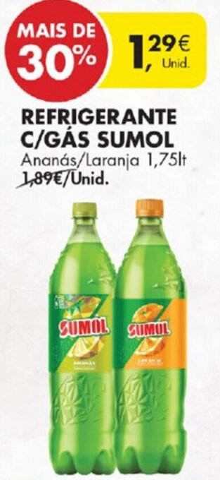 Pingo Doce Refrigerante C/Gás Sumol 1,75lt promoção