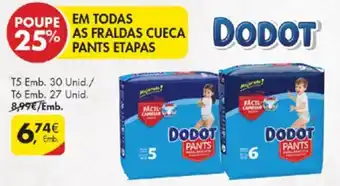 Pingo Doce Dodot Pants T5-30 unid/T6-27 unid promoção