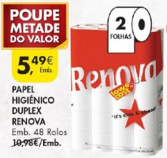Papel Higiénico Duplex Renova 48 Rolos