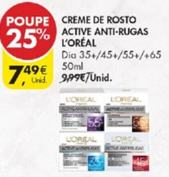 Creme de Rosto Active Anti-Rugas L'Oréal 50ml