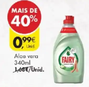 Pingo Doce Detergente Manual P/Loiça Fairy Aloe Vera 340ml promoção
