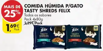 Comida Húmida P/Gato Tasty Sherds Felix 4x80g