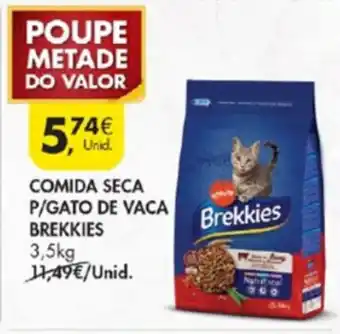 Pingo Doce Comida Seca P/Gato de Vaca Brekkies 3,5kg promoção