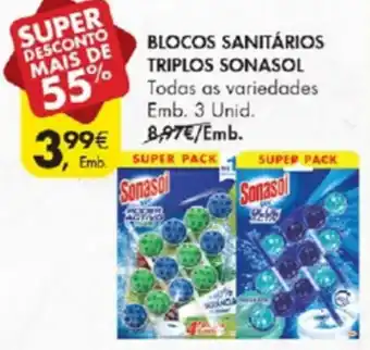 Pingo Doce Blocos Sanitários Triplos Sonasol 3 Unid promoção