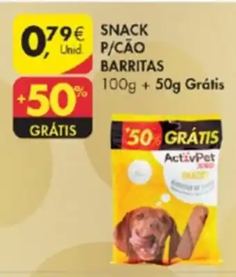 Pingo Doce Snack P/Cão Barritas 100g promoção