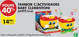 Pingo Doce Tambor C/Actividades Baby Clementoni promoção
