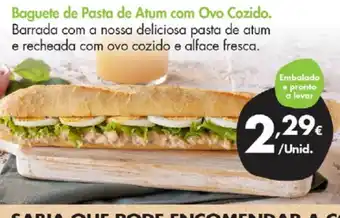 Pingo Doce Baguehe de Pasta de Atum com Ovo Cozido promoção