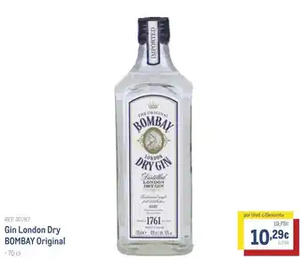 Makro Gin London Dry BOMBAY Original 70cl promoção