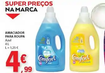 E.Leclerc AMACIADOR PARA ROUPA Azul 4L promoção