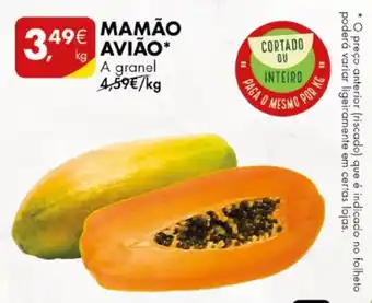 Pingo Doce MAMÃO AVIÃO a granel kg promoção