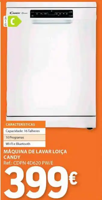 E.Leclerc MÁQUINA DE LAVAR LOIÇA CANDY promoção