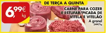 Pingo Doce CARNE PARA COZER E ESTUFAR/PICADA DE VITELA E VITELÃO A granel promoção