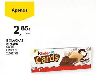 BOLACHAS KINDER CARDS EMB. 131G