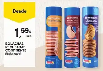 Continente BOLACHAS RECHEADAS CONTINENTE EMB.: 500 G promoção