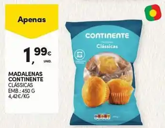 Continente MADALENAS CONTINENTE CLÁSSICAS EMB.: 450 G promoção