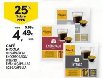 Continente CAFÉ NICOLA EMB.: 16 CÁPSULAS promoção