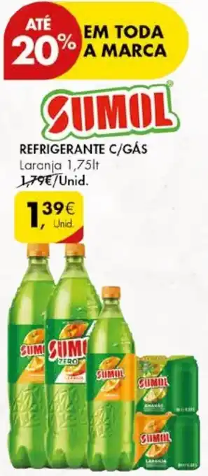 Pingo Doce REFRIGERANTE C/GÁS Laranja 1,75lt promoção