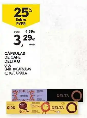 Continente CÁPSULAS DE CAFE DELTA Q EMB.:10 CÁPSULAS promoção