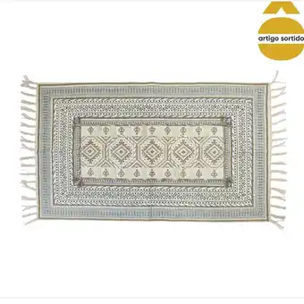 Hôma Tapete Cartagena Multicolor Com Franjas 70x120cm promoção