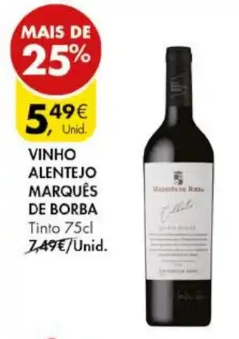 Pingo Doce VINHO ALENTEJO MARQUÊS DE BORBA Tinto 75cl promoção