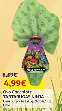 Auchan Tartarugas ninja - ovo chocolate promoção