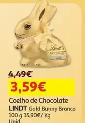 Auchan Lindt - coelho de chocolate promoção