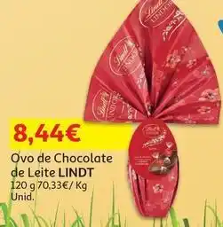 Auchan Lindt - ovo de chocolate de leite promoção