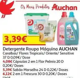 Auchan Auchan - detergente roupa máquina promoção