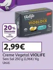 Auchan Violife - creme vegetal promoção