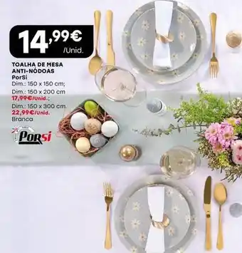 Intermarché Porsi - toalha de mesa anti-nodoas promoção